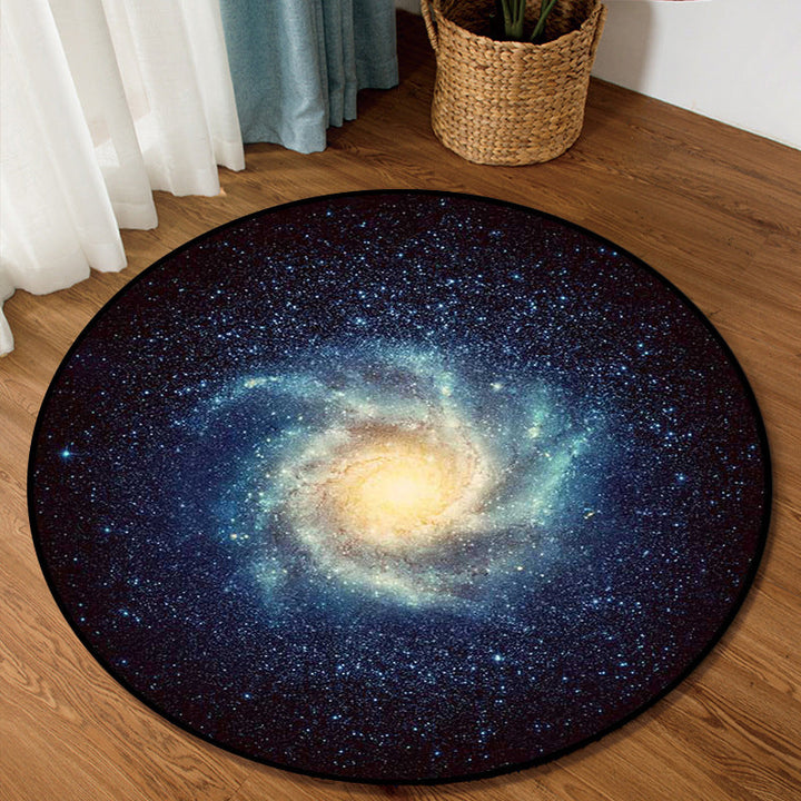 Lisslune | Colorful Children's Room Rug Contemporary Space 3D Printed Carpet Polyester Non-Slip Washable Rug