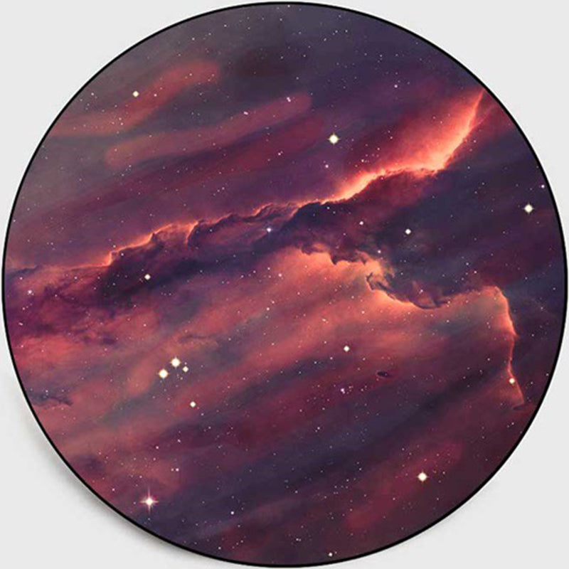 Lisslune | Colorful Children's Room Rug Contemporary Space 3D Printed Carpet Polyester Non-Slip Washable Rug