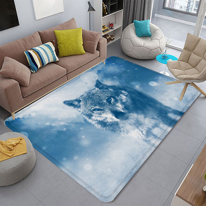 Lisslune | Funky Living Room Rug Multicolor Cartoon 3D Print Rug Synthetic Non-Slip Backing Stain Resistant Rug