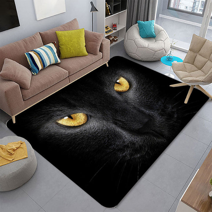 Lisslune | Funky Living Room Rug Multicolor Cartoon 3D Print Rug Synthetic Non-Slip Backing Stain Resistant Rug