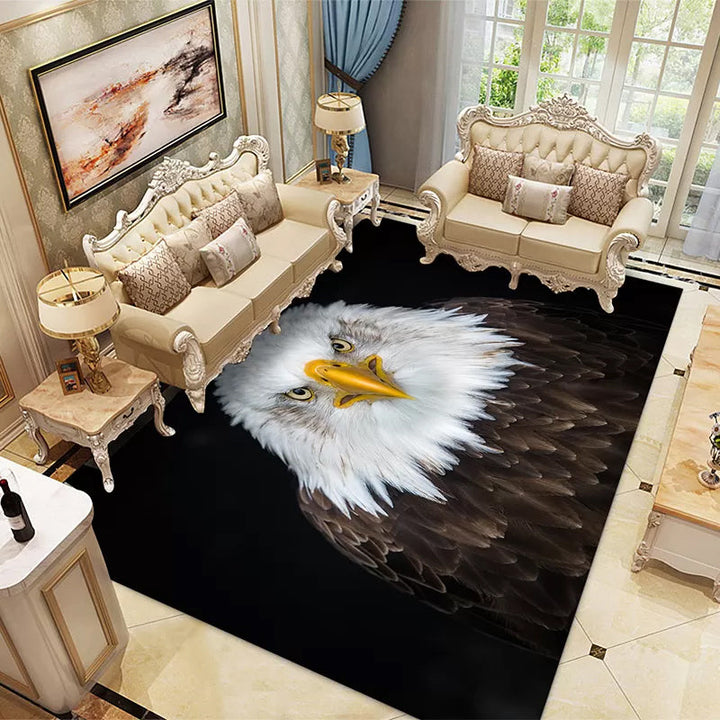 Lisslune | Multicolored Children's Room Rug Unique 3D Animal Area Rug Polyester Pet-Friendly Non-Slip Washable Rug