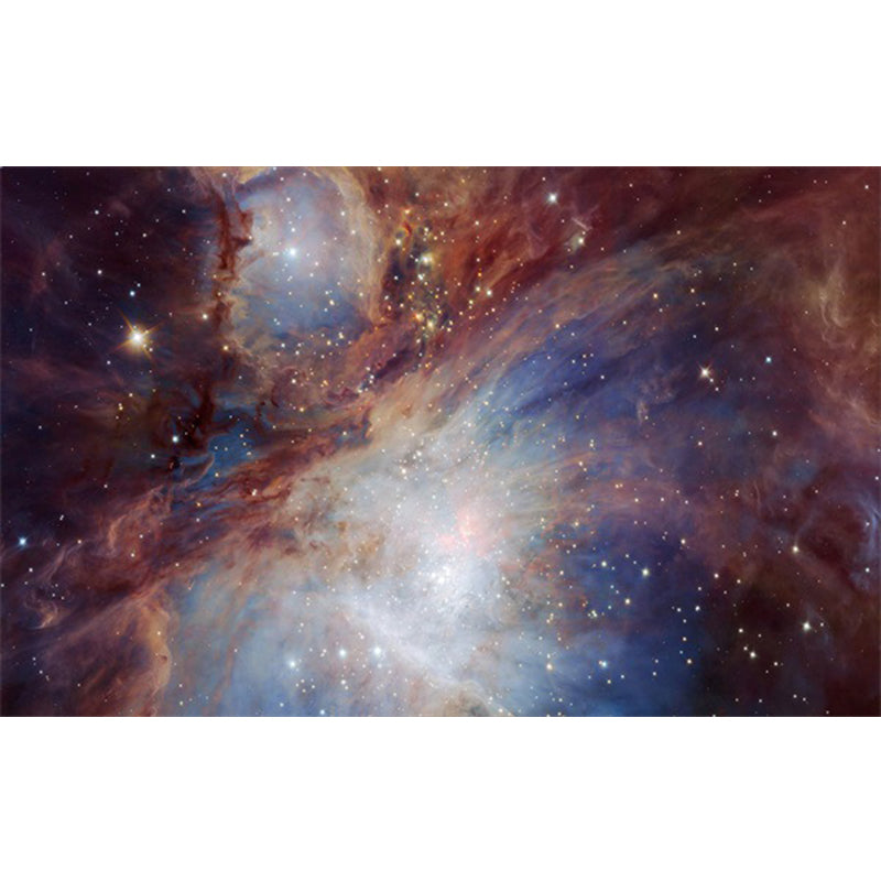 Lisslune | Calming Kids Rug Multicolor 3D Starry Sky Pattern Rug Polypropylene Non-slip Machine Washable Rug