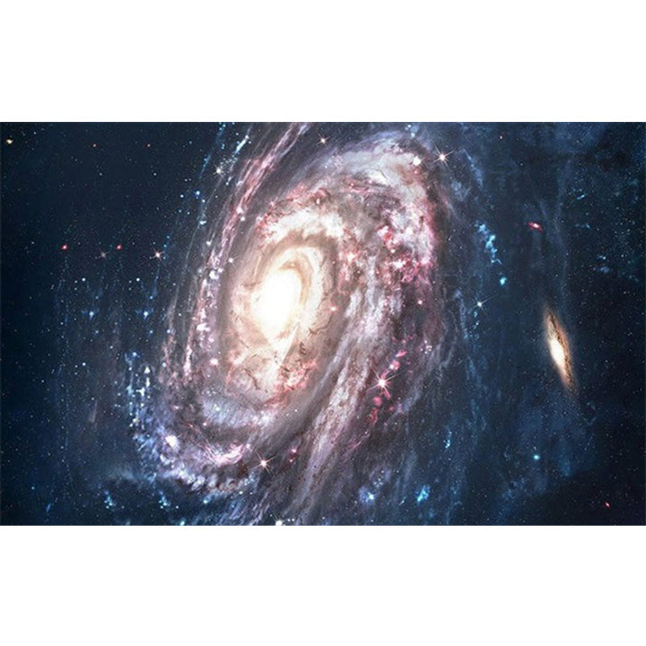 Lisslune | Soothing Children's Rug Multicolor 3D Starry Sky Pattern Rug Polypropylene Non-Slip Machine Washable Rug
