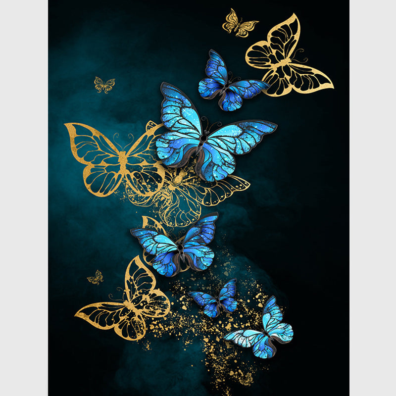 Lisslune | New Butterfly Pattern Rug Multicolored Polyester Rug Non-slip Underlay Machine Washable Indoor Rug for Living Room