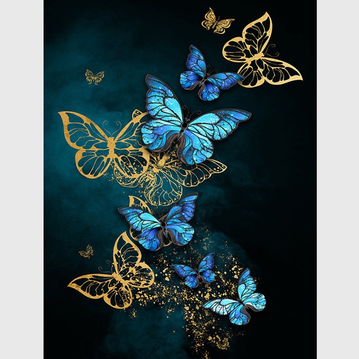 Lisslune | New Butterfly Pattern Rug Multicolored Polyester Rug Non-slip Underlay Machine Washable Indoor Rug for Living Room