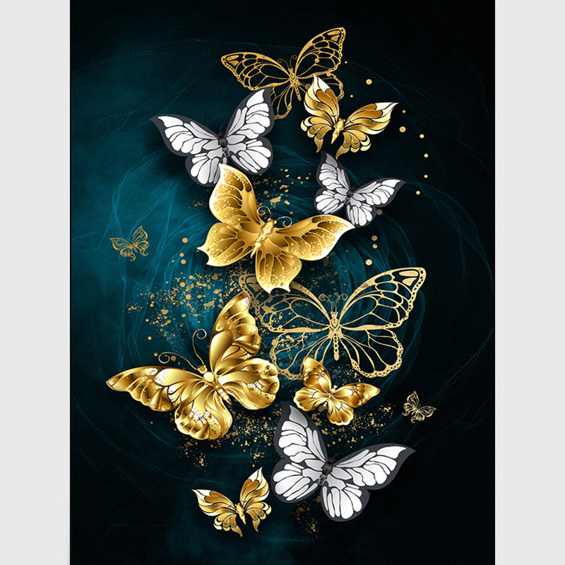Lisslune | New Butterfly Pattern Rug Multicolored Polyester Rug Non-slip Underlay Machine Washable Indoor Rug for Living Room