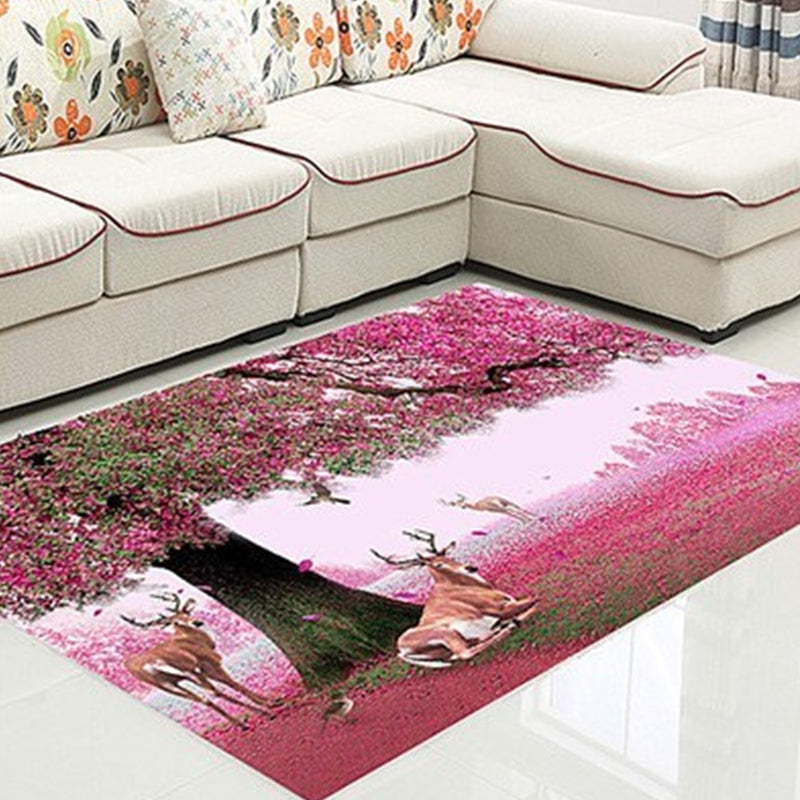 Lisslune | Funky Kids Rug Multicolor 3D Patterned Polyester Rug Washable Pet Friendly Easy Care Rug