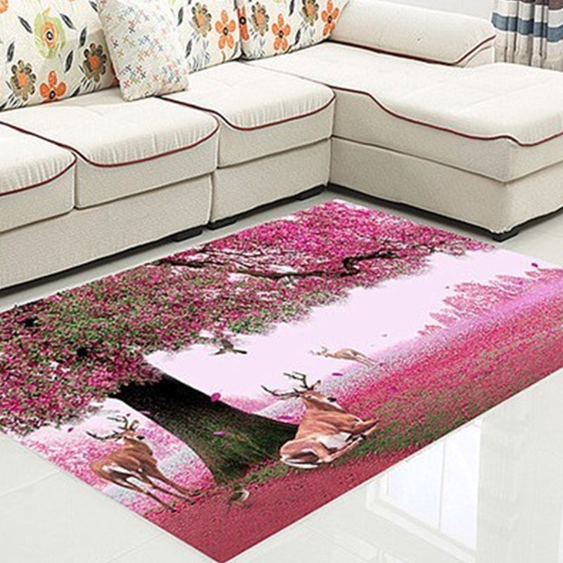Lisslune | Funky Kids Rug Multicolor 3D Patterned Polyester Rug Washable Pet Friendly Easy Care Rug