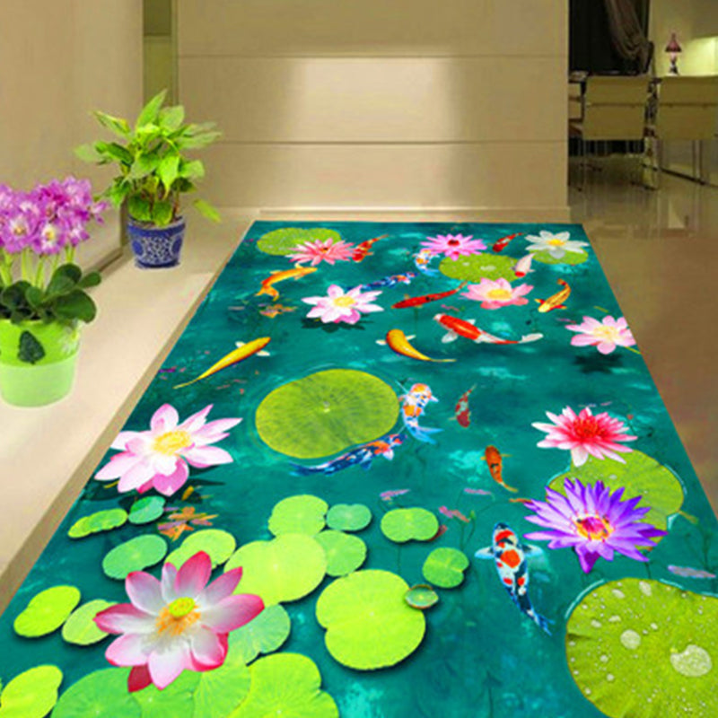 Lisslune | Funky Kids Rug Multicolor 3D Patterned Polyester Rug Washable Pet Friendly Easy Care Rug