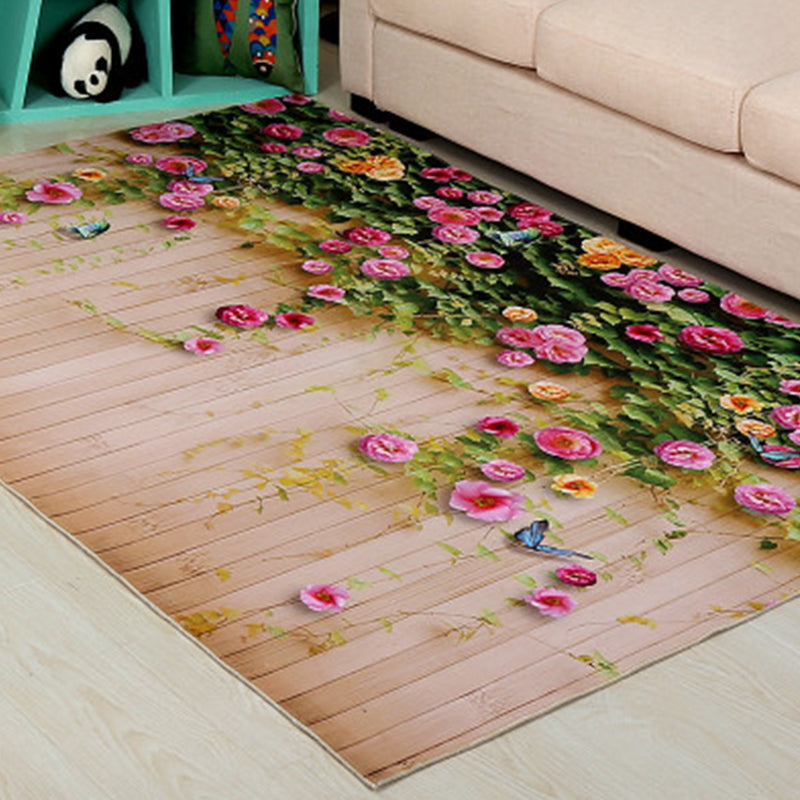 Lisslune | Funky Kids Rug Multicolor 3D Patterned Polyester Rug Washable Pet Friendly Easy Care Rug