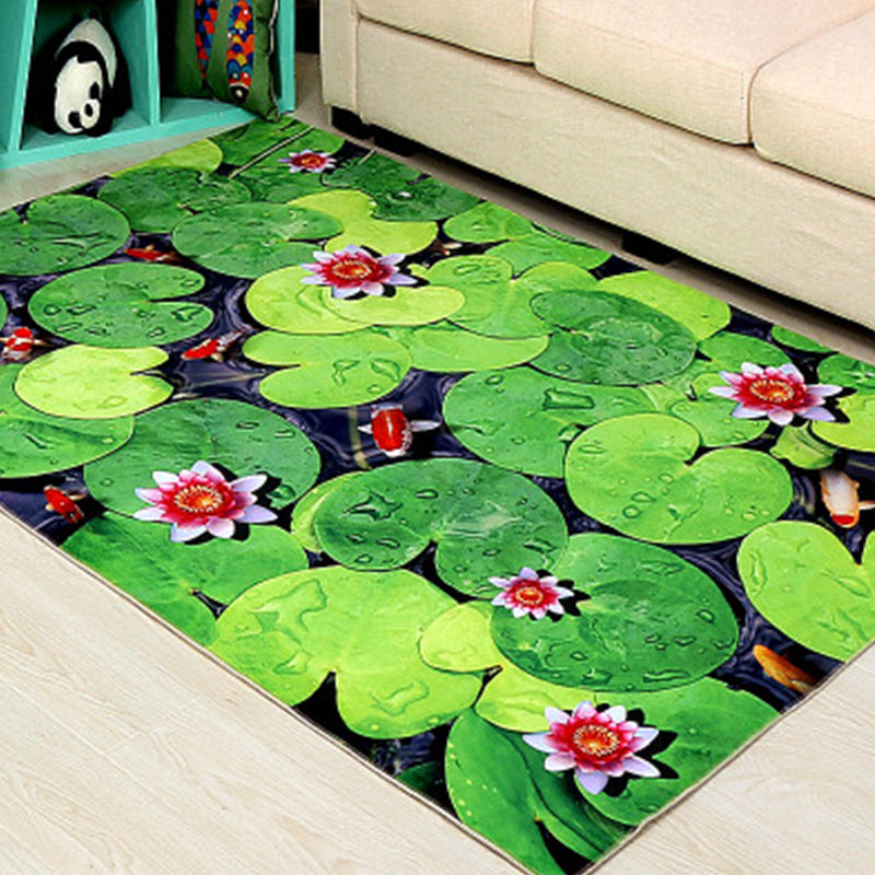 Lisslune | Funky Kids Rug Multicolor 3D Patterned Polyester Rug Washable Pet Friendly Easy Care Rug