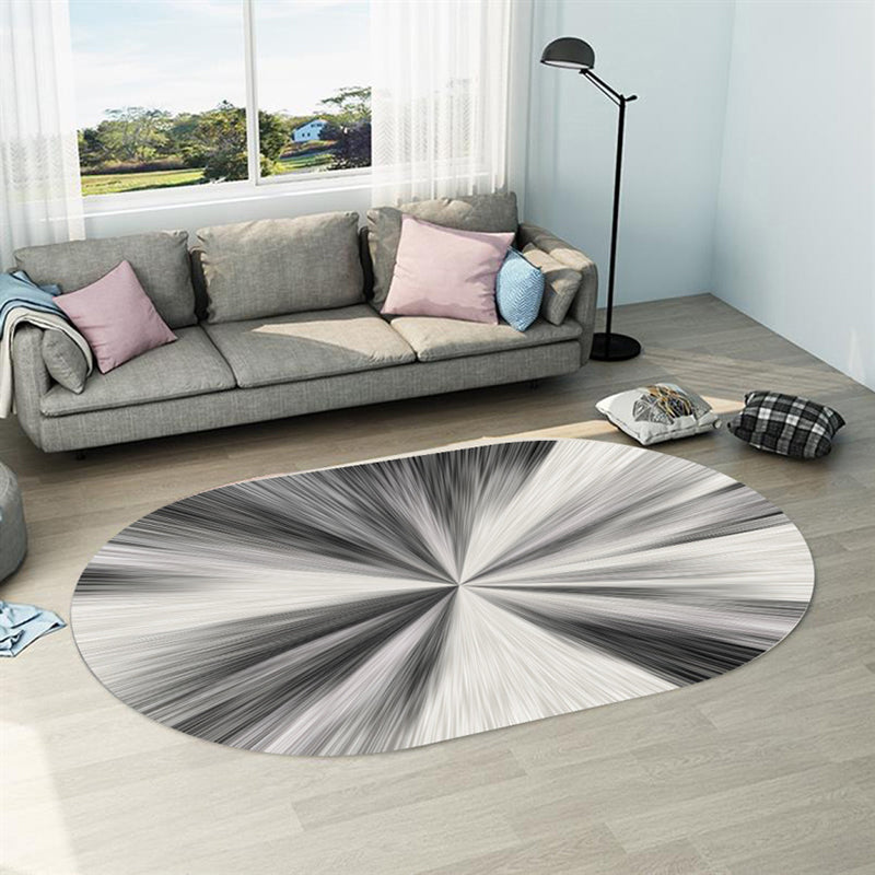 Lisslune | Casual abstract print rug Multicolor Polyester rug Non-slip underside Stain-resistant rug for living room