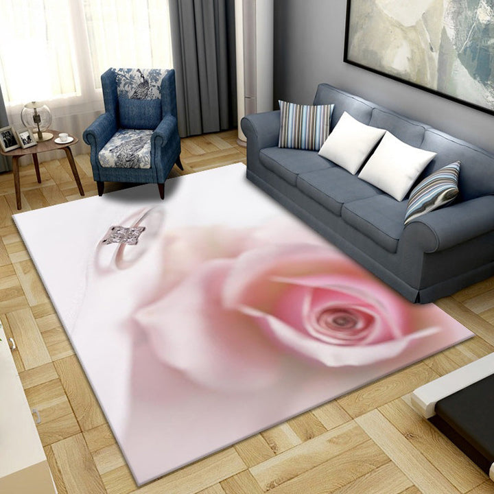 Lisslune | Simple Color Block Rug Multicolored Synthetic Area Rug Non-Slip Back Washable Easy-Care Rug for the Living Room