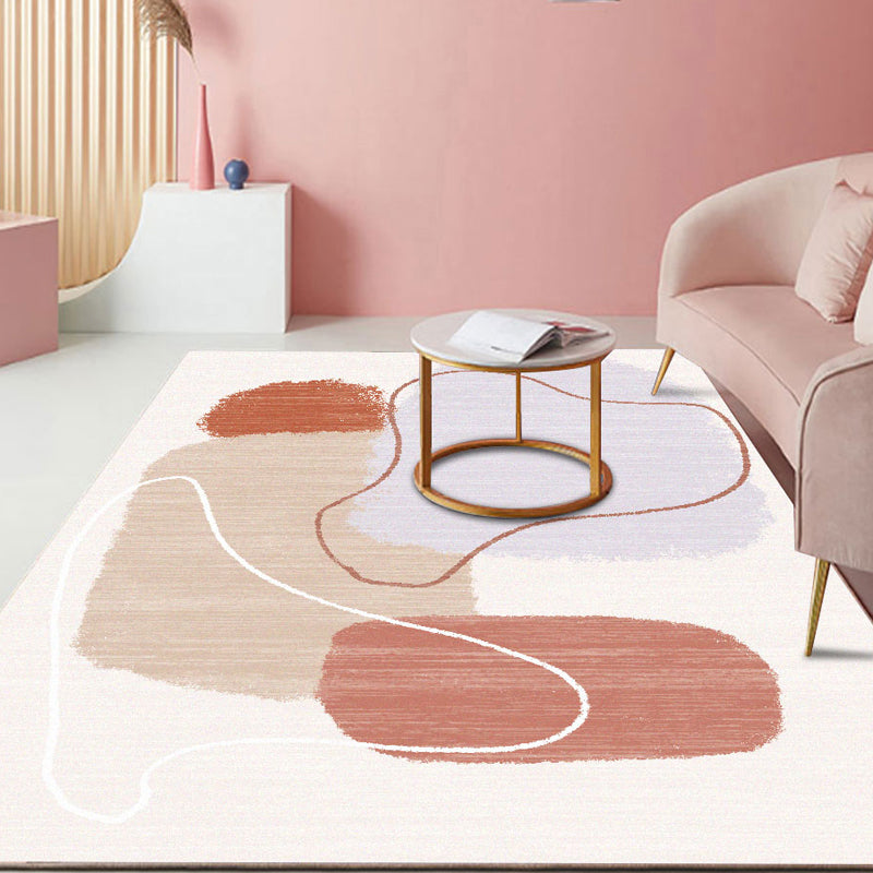 Lisslune | Classic Living Room Carpet Multicolor Color Block Rug Blended Fabric Pet Friendly Easy Care Rug