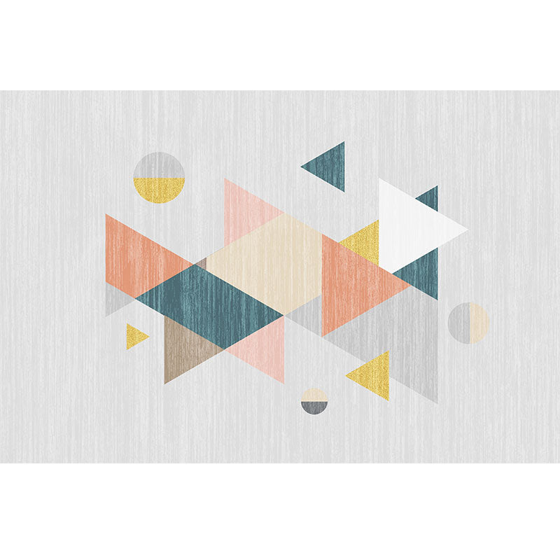 Lisslune | Classic Living Room Carpet Multicolor Color Block Rug Blended Fabric Pet Friendly Easy Care Rug