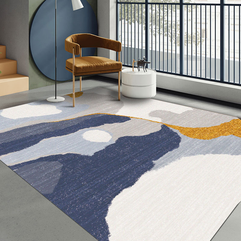 Lisslune | Classic Living Room Carpet Multicolor Color Block Rug Blended Fabric Pet Friendly Easy Care Rug