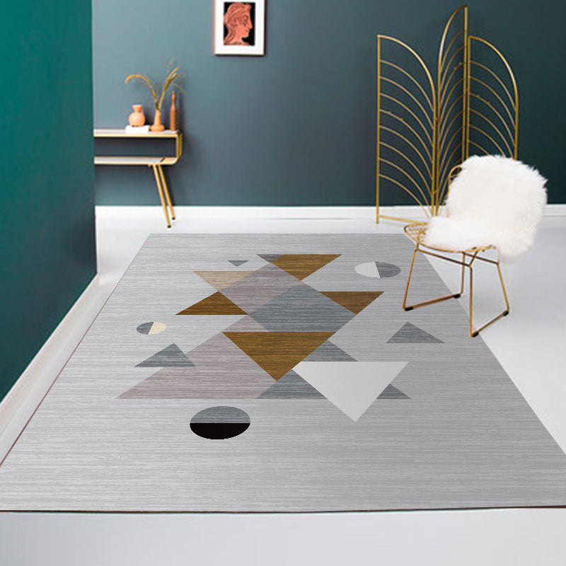 Lisslune | Classic Living Room Carpet Multicolor Color Block Rug Blended Fabric Pet Friendly Easy Care Rug