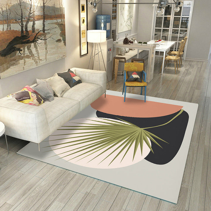 Lisslune | Japanese Rug Polyester Color Broken Area Rug Non-Slip Washable Indoor Rug for Parlor