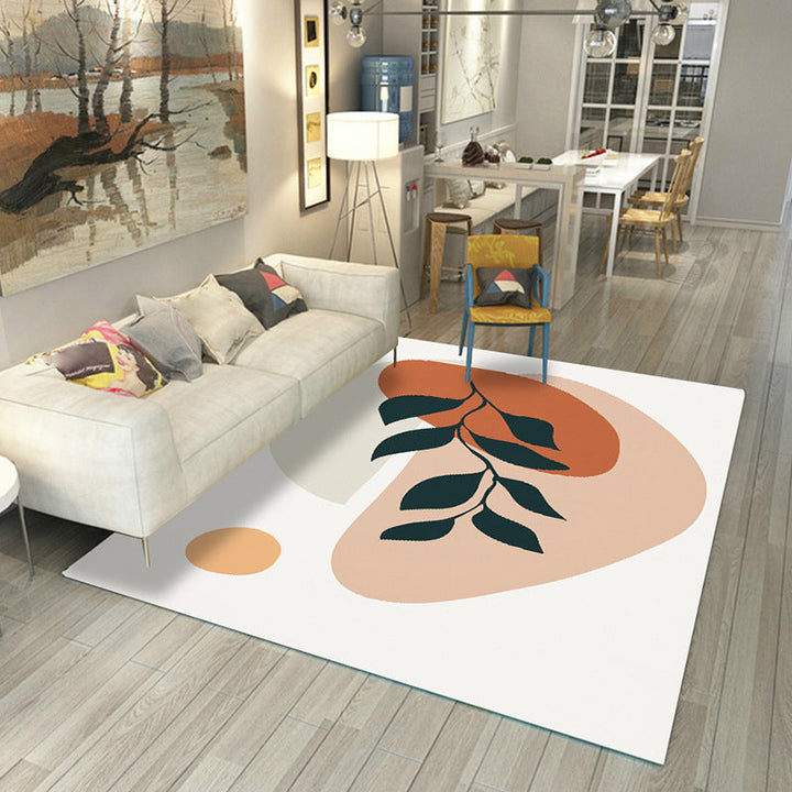 Lisslune | Japanese Rug Polyester Color Broken Area Rug Non-Slip Washable Indoor Rug for Parlor