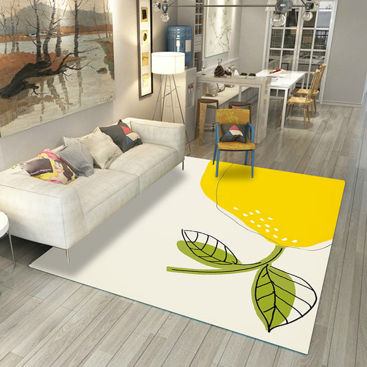 Lisslune | Japanese Rug Polyester Color Broken Area Rug Non-Slip Washable Indoor Rug for Parlor