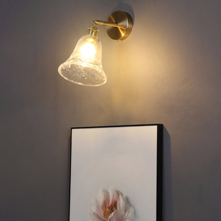 Lisslune | Industrial Shade Wall Mount Light Single Clear Glass Wall Light Fixture for Nightstand