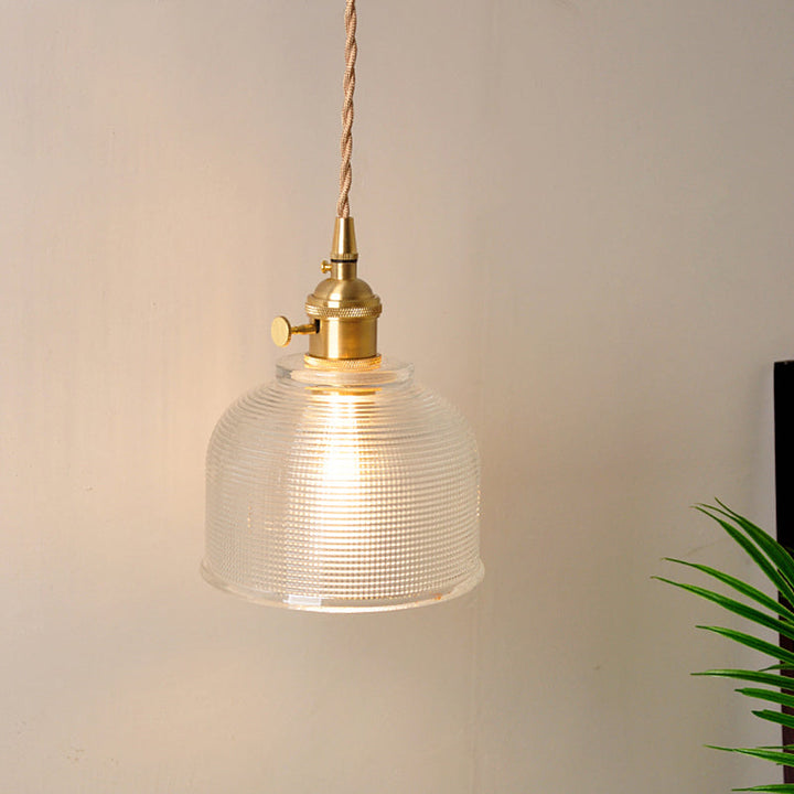 Lisslune | 1 Head Wall Mount Light Industrial Shade Clear Glass Wall Light Fixture for Nightstand
