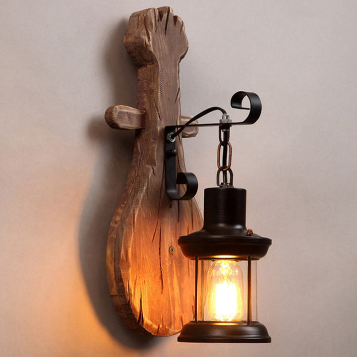 Lisslune | Layered Glass Wall Lamp Coast Single Lamp Restaurant Wall Lighting in Wood