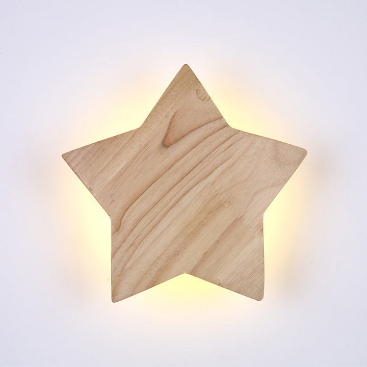 Lisslune | Star-shaped LED wall lighting ideas Contemporary wood living room wall light fixture