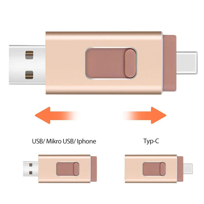 Lisslune | 4 In 1 High-Speed USB Flash Drive for Multiple Devices