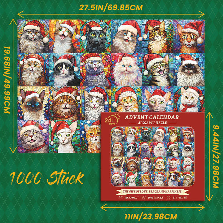 Lisslune | Christmas Cat Calendar Puzzle