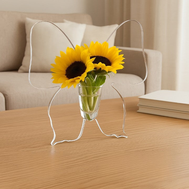 Lisslune | Artistic Butterfly Clear Flower Vase