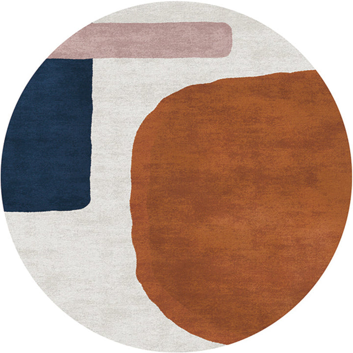 Lisslune | Creative Bedroom Rug Multicolored Color Differentiated Rug Polypropylene Washable Pet Friendly Non-Slip Rug