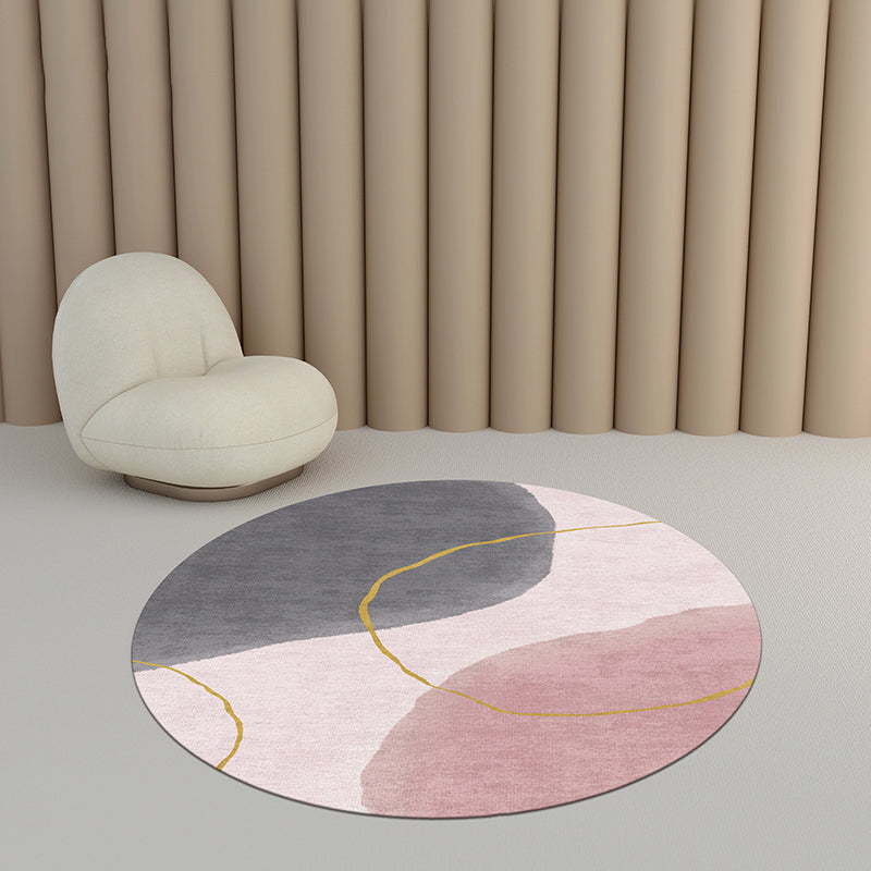 Lisslune | Creative Bedroom Rug Multicolored Color Differentiated Rug Polypropylene Washable Pet Friendly Non-Slip Rug
