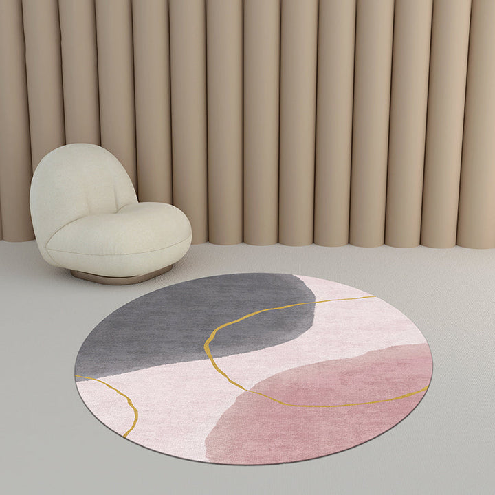 Lisslune | Creative Bedroom Rug Multicolored Color Differentiated Rug Polypropylene Washable Pet Friendly Non-Slip Rug