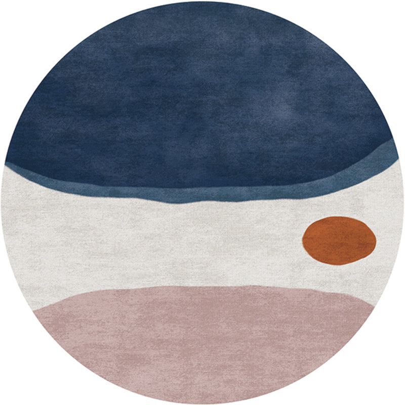 Lisslune | Creative Bedroom Rug Multicolored Color Differentiated Rug Polypropylene Washable Pet Friendly Non-Slip Rug