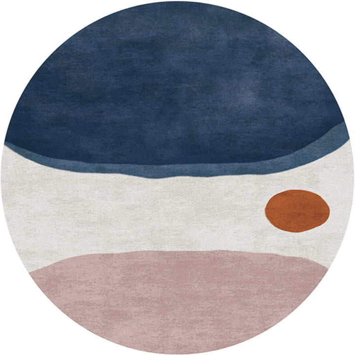 Lisslune | Creative Bedroom Rug Multicolored Color Differentiated Rug Polypropylene Washable Pet Friendly Non-Slip Rug