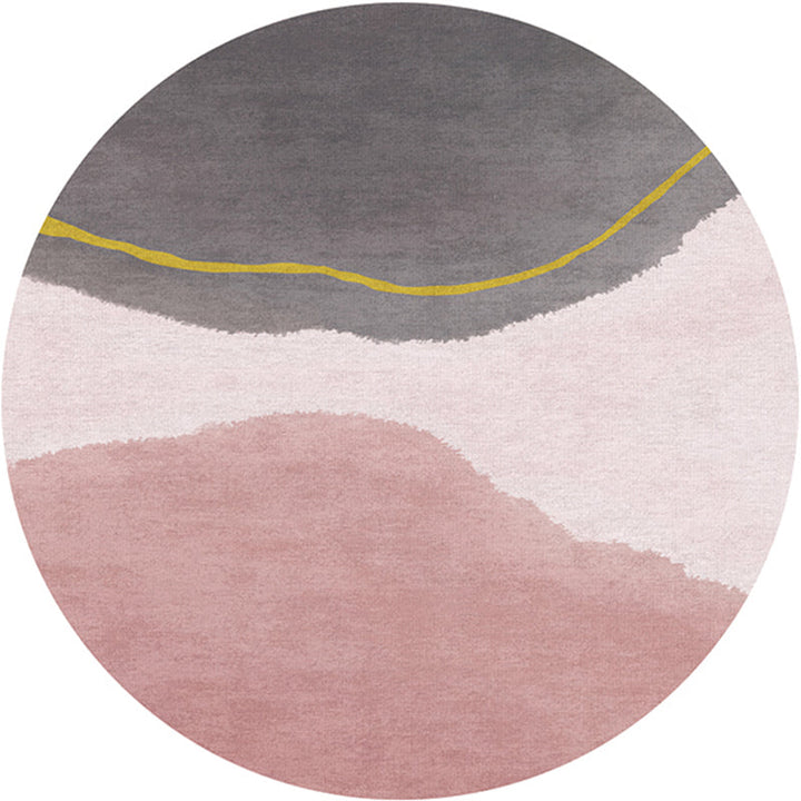 Lisslune | Creative Bedroom Rug Multicolored Color Differentiated Rug Polypropylene Washable Pet Friendly Non-Slip Rug