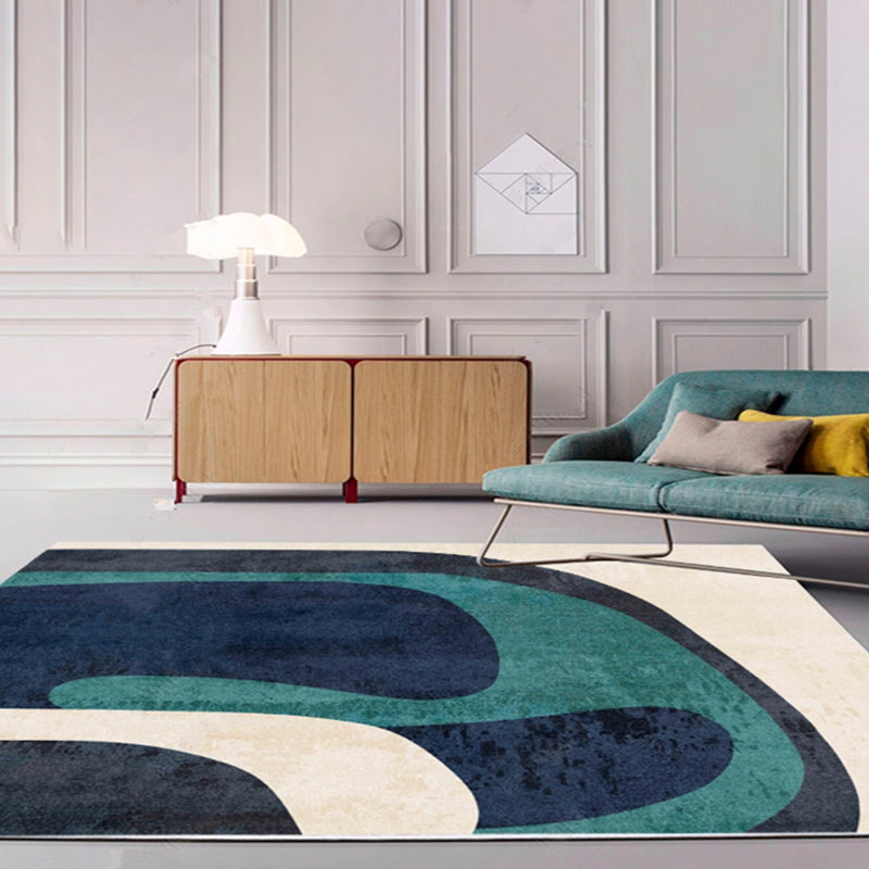 Lisslune | Multi-Color Living Room Carpet Casual Geometric Print Indoor Carpet Polypropylene Pet-Friendly Washable Carpet