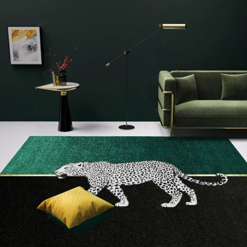 Lisslune | Multi-Color Living Room Carpet Casual Geometric Print Indoor Carpet Polypropylene Pet-Friendly Washable Carpet