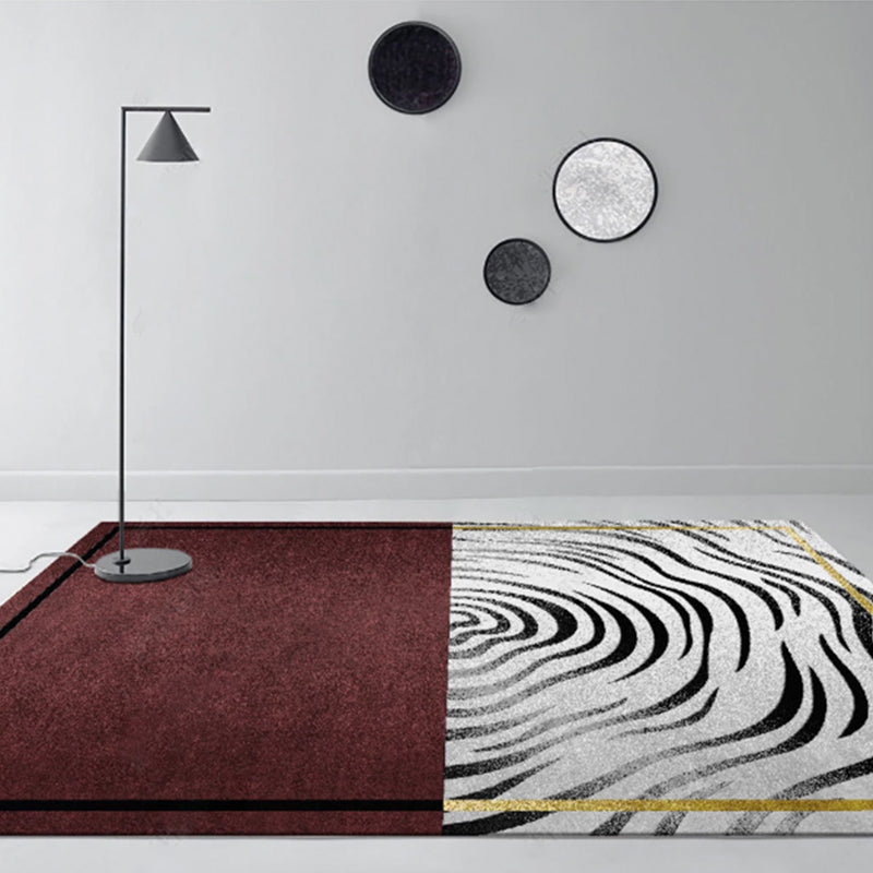 Lisslune | Multi-Color Living Room Carpet Casual Geometric Print Indoor Carpet Polypropylene Pet-Friendly Washable Carpet