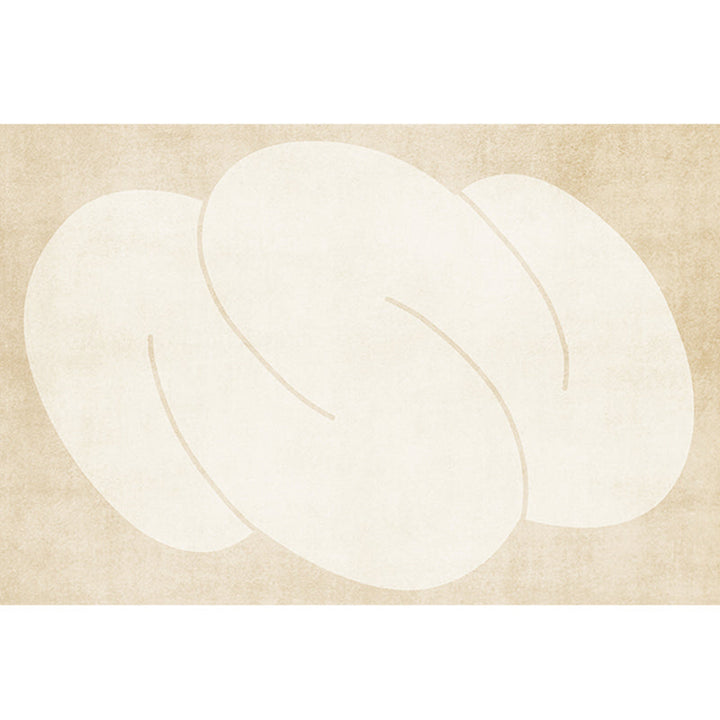 Lisslune | Modern Home Decor Rug Beige Abstract Printed Area Rug Cotton Blend Non-Slip Machine Washable Rug