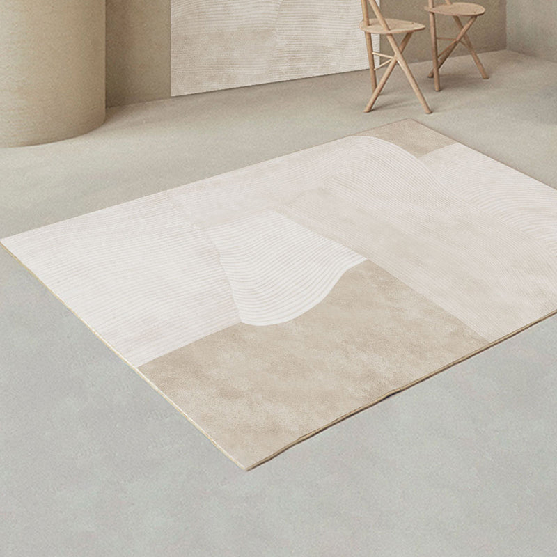 Lisslune | Creative Decor Rug Apricot Abstract Printed Area Rug Polypropylene Non-Slip Back Pet-Friendly Rug