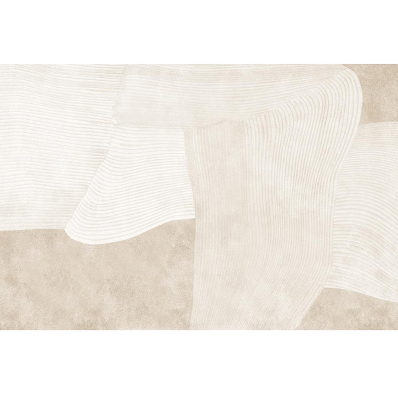 Lisslune | Creative Decor Rug Apricot Abstract Printed Area Rug Polypropylene Non-Slip Backing Pet Friendly Rug