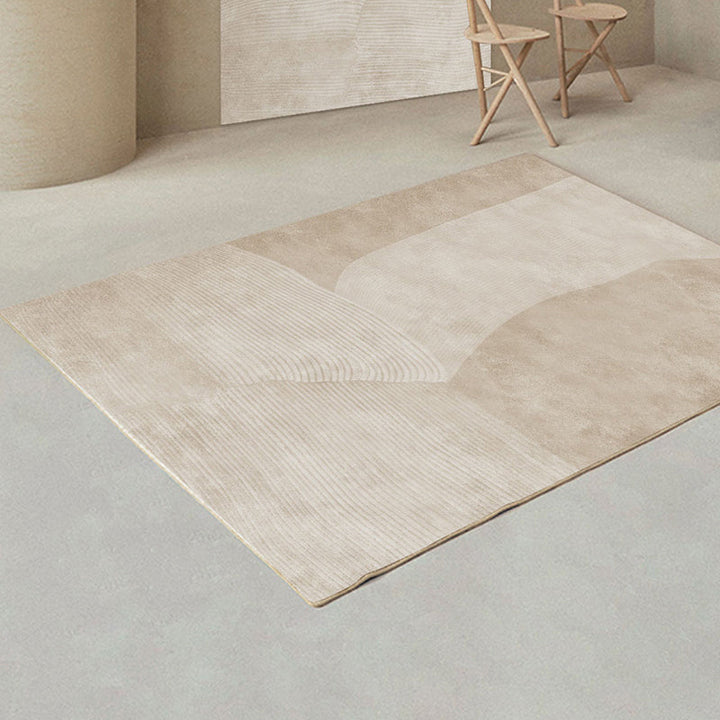 Lisslune | Creative Decor Rug Apricot Abstract Printed Area Rug Polypropylene Non-Slip Back Pet-Friendly Rug