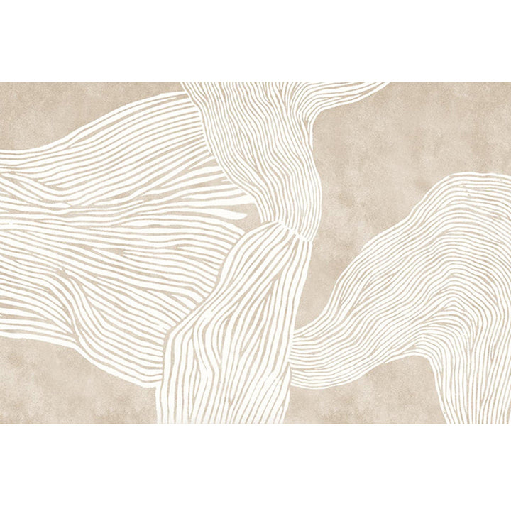 Lisslune | Creative Decor Rug Apricot Abstract Printed Area Rug Polypropylene Non-Slip Back Pet-Friendly Rug