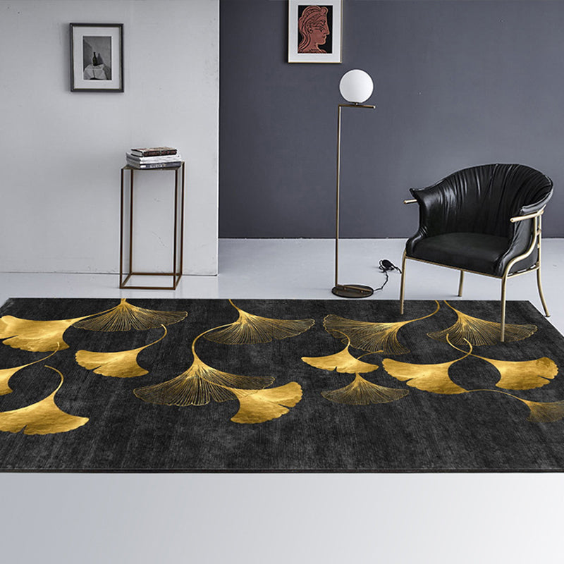 Lisslune | Simple Color Block Rug Multicolored Polyester Area Rug Non-Slip Backing Machine Washable Rug for the Bedroom