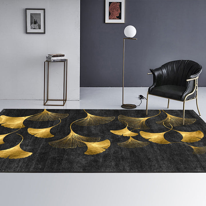 Lisslune | Simple Color Block Rug Multicolored Polyester Area Rug Non-Slip Backing Machine Washable Rug for the Bedroom