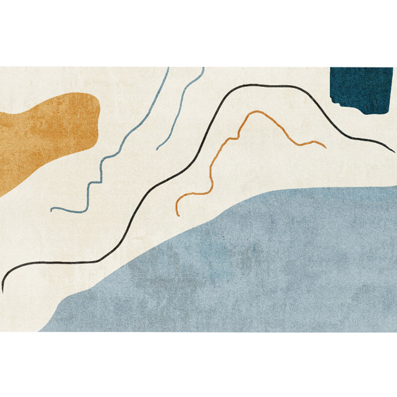 Lisslune | Western Bedroom Rug Multicolored Color Block Indoor Carpet Cotton Blend Pet Friendly Non-Slip Rug