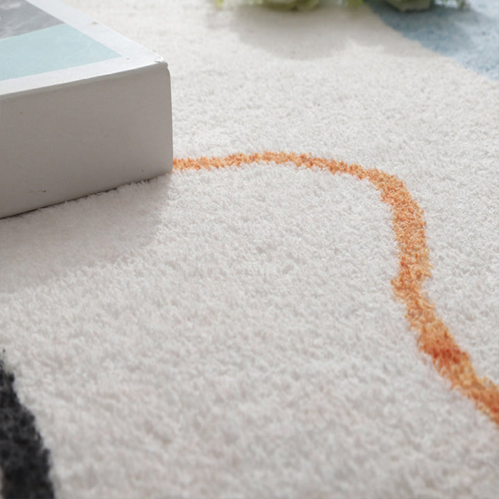 Lisslune | Western Bedroom Rug Multicolored Color Block Indoor Carpet Cotton Blend Pet Friendly Non-Slip Rug