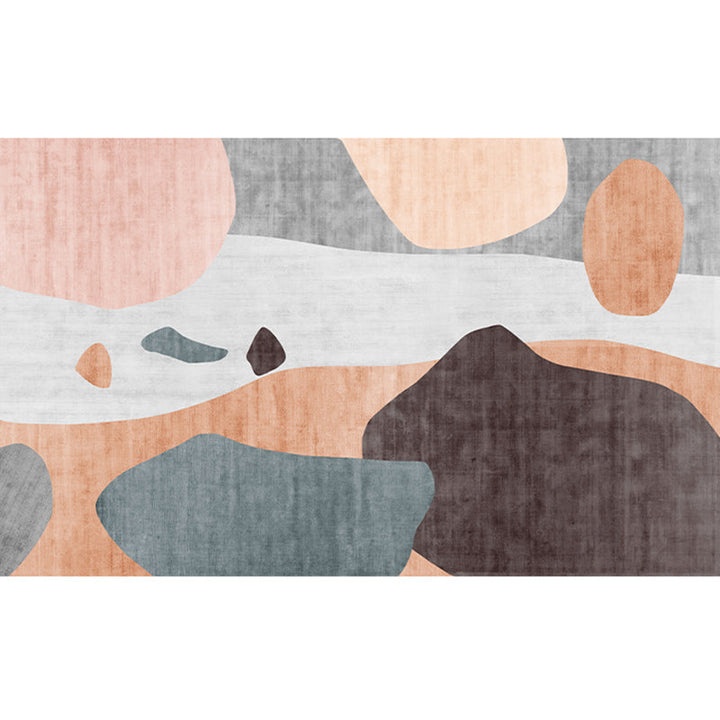 Lisslune | Western Bedroom Rug Multicolored Color Block Indoor Carpet Cotton Blend Pet Friendly Non-Slip Rug